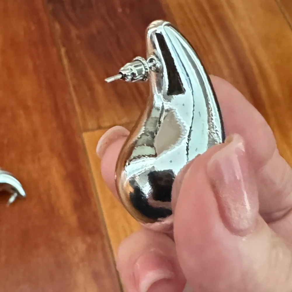 Tear Drop Earrings silver plated - Picture 5 of 5